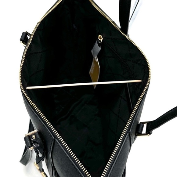 Michael Kors Large Charlotte Tote Bag & Large Double Zip Wallet Black - Picture 9 of 14